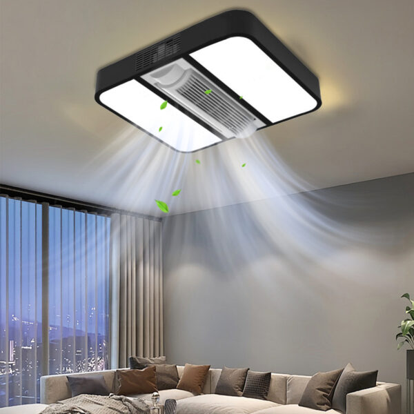 Intelligent Remotely Controlled Bedroom Livingroom Decor White 6 Speed Choice Remote Control Ceiling Fan with Led Lights